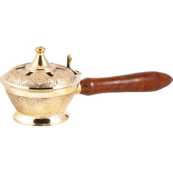 Mani Bhadra Mani Bhadra Kadidelnice mosazná s rukojetí, Ø 9 cm