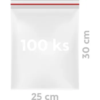 Potravinová fólie Rýchlouzatváracie vrecko (LDPE) transparentné 25 x 30 cm [1000 ks]