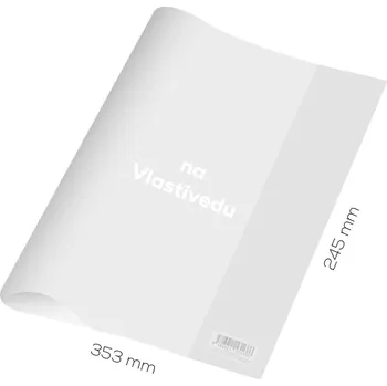Obal na Vlastivědu PVC 353x245 mm, hrubý/transparentní, 1 ks