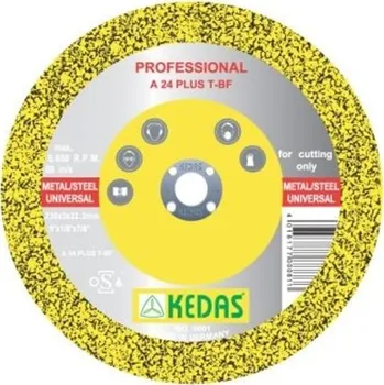 Fitinka 125 x 2,5 x 22,2 A24 PLUS T-BF METAL KEDAS ocel