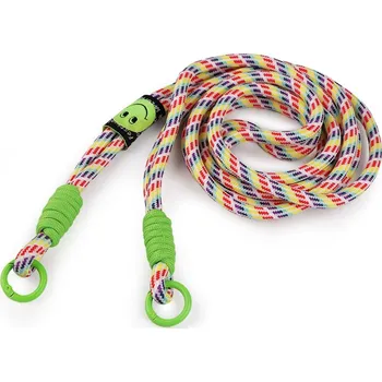 Univerzální šňůra / klíčenka s karabinami - 8 multikolor žlutá