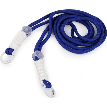 Univerzální šňůra / klíčenka s karabinami - 5 modrá