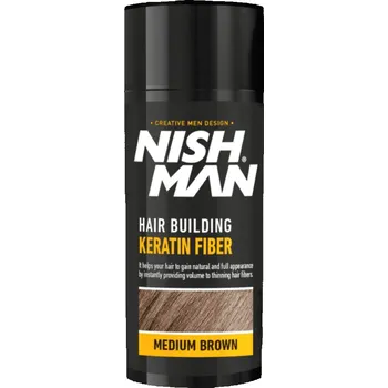 Stylingový přípravek Nishman keratinová vlasová vlákna středně hnědá 21 g