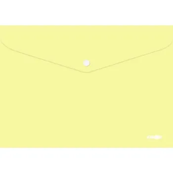 Obal s patentkou PP / A4 Pastel - žlutý