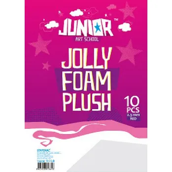 Dekorační plyš A4 EVA 10 ks bílý tloušťka 2,3 mm