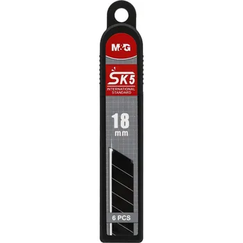 Pracovní nůž Náhradní čepele 18 mm M&G (balení 6 ks)