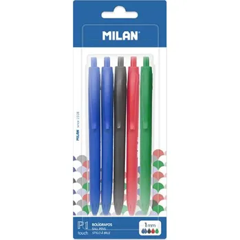 Kancelář Pero kuličkové MILAN P1 Touch 1,0 mm - sada 5 ks