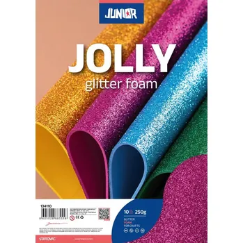 Dekorační pěna A4 EVA 10 ks Fuchsia tloušťka 2,0 mm glitter