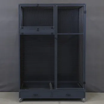 Pokojová voliéra PV06 antracit, černé pletivo