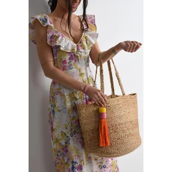 Kabelka SHOPPER KABELKA Z JUTY Pieces