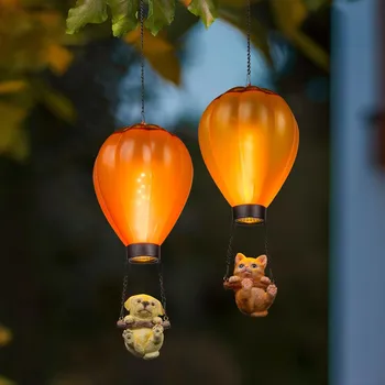 Vánoční dekorace Haushalt international Solární závěsná dekorace Zvířátka na balónu, sada 2 ks 493991