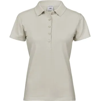 Dámské tričko Dámské luxusní elastické piqué polo z těžké bavlny TJ 145 cement 3XL
