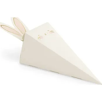 Party dekorace PartyDeco Velikonoční papírový kornout ZAJÍČEK - 6ks