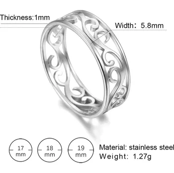 Prsten Retro filigránový ocelový prsten | šperky - Barva oceli-B , 10