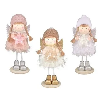 Vánoční dekorace Anděl s hvězdou na postavení 7 x 20 cm