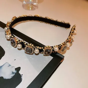 Čelenka Retro čelenka s kamínky | dámská čelenka, zdobená čelenka - HH3411-1