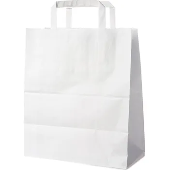 Dárková taška Papierová taška biela 26+14 x 32 cm [50 ks]