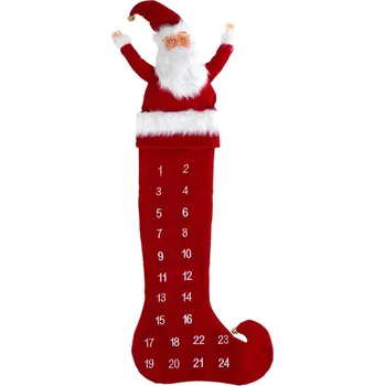 Kalendář Adventní kalendář - pančucha s Mikulášem