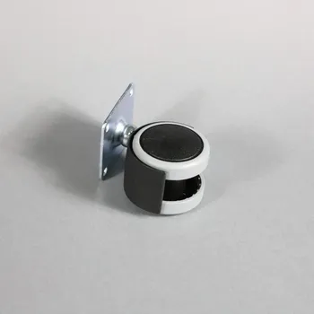 Pojezdové kolečko Kolečko černošedé bez brzdy s destičkou pogumované