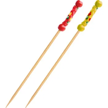 Jednorázové nádobí Fingerfood napichovadlo (bambusové FSC 100%) Šnúrka 12cm [100 ks]