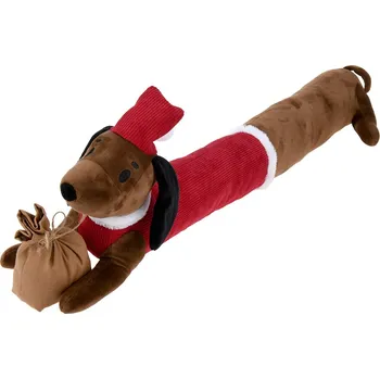 dveřní zarážka Zarážka dveří Pejska ve vánočním oblečení 85 cm