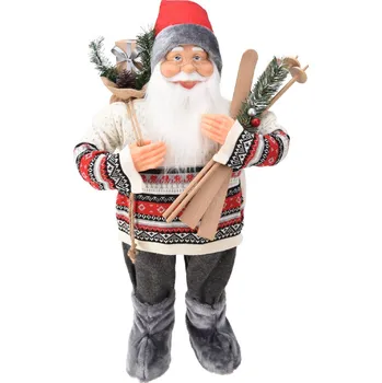 Vánoce Postavička Mikuláše s lyžemi 80 cm