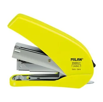 Sešívačka MILAN "šetřící energii" Acid, žlutá - blistr