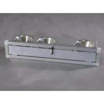 Miska pro psa Výsuvný krmný pult se třemi miskami 380 ml a mezerou