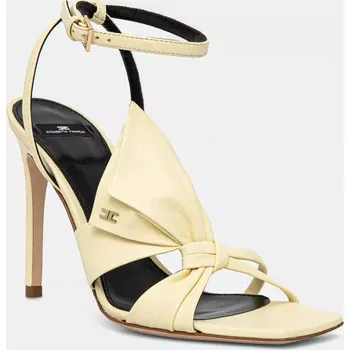 Dámské lodičky Kožené lodičky Elisabetta Franchi žlutá barva, SA25L51E2 SA25L51E2.DC7 17X, EUR 37