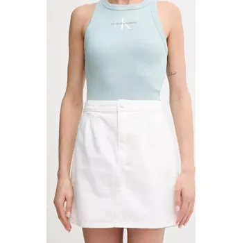 Dámská sukně Džínová sukně Calvin Klein Jeans J20J225194 bílá 00J, vel. 25