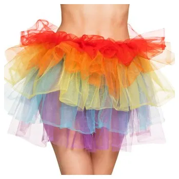 Karnevalový kostým Boland Tutu minisukně duhová velikost M/L