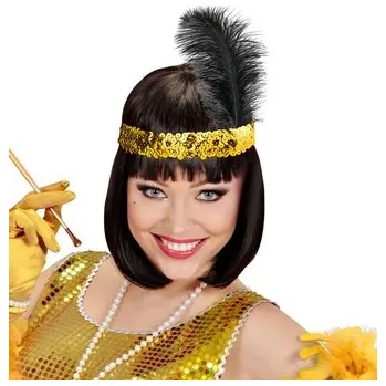 Karnevalový doplněk Widmann&nbsp;Čelenka charleston flitrová zlatá