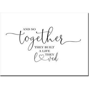 Obraz Minimalistický obraz, černobílý anglický citát | Moderní dekorace, Obraz na zeď - J , 20 x 25 cm bez rámu