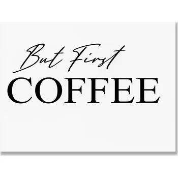 Obraz Minimalistické obrazy do kuchyně | moderní plakáty s kávovým motivem - F , 15 x 20 cm bez rámu