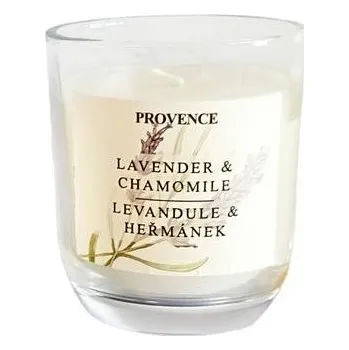 Svíčka Vonná svíčka ve skle PROVENCE 30 hodin levandule a heřmánek