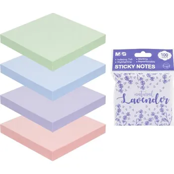 Blok lep. M&G Lavender 76 x 76 mm - 100 listů, mix / 1ks