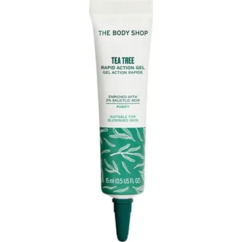 Pleťový krém The Body Shop Tea Tree Rapid Action Gel - Noční gel na nedokonalosti pleti 15 ml