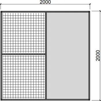 Plot Hliníkový rám s výplní RVP5 Esafort 19 x 19 x 2,05 mm Antracitová