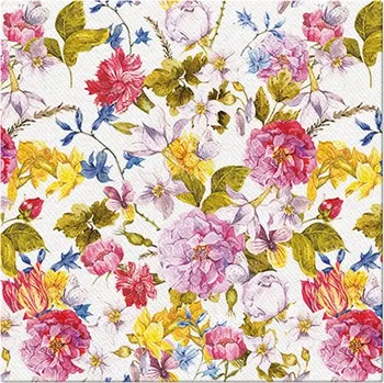 Papírový kapesník Ubrousky PAW AIRLAID 40x40 cm Herbal roses