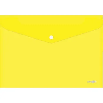 Obal s patentkou - rozšířitelný PP/A4, průhledný/žltý