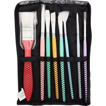 Umělecký štětec Sada kartáčů (8 ks) z plastu. trubka