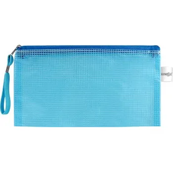 Obálka Síťovaná obálka se zipem PVC / DL, modrá