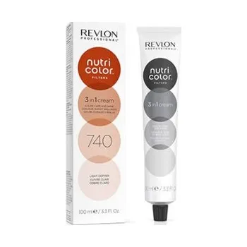 Barva na vlasy Revlon Professional Nutri Color Filters barvicí koktejl 3 v 1 100 ml, 740 light copper