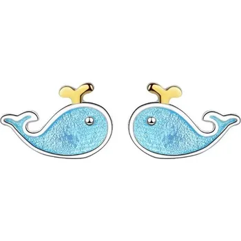 Náušnice Přívěskynakrk.cz Stříbrné náušnice VELRYBA