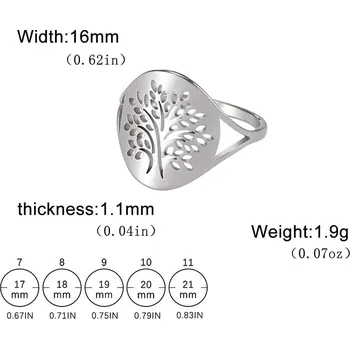 Prsten Dámský prsten strom života | šperk - C ocel , 7