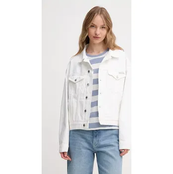 Pánská větrovka Bavlněná bunda Calvin Klein Jeans J20J225181 bílá 00J, vel. XL