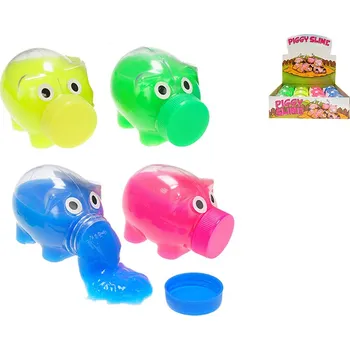 Modelovací hmota Professor Slime sliz prasátko 9cm 4barvy 12ks v DBX