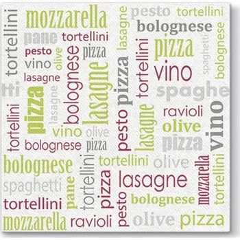Papírový ubrousek Ubrousky PAW AIRLAID L 40x40cm Italian Food Green