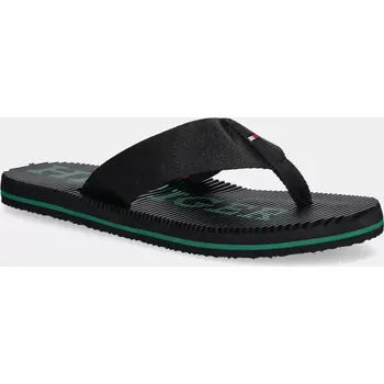 Pánské žabky Žabky Tommy Hilfiger MASSAGE HILFIGER BEACH SANDAL pánské, černá barva, FM0FM05443 99X, EUR 41
