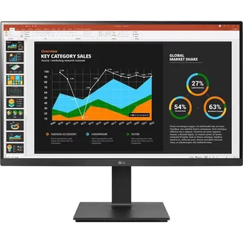 Monitor LG 27BQ75QB-B 27" LED monitor, 27", IPS, 2560×1440, 5ms, 350cd/m2, 2× DisplayPort, HDMI, 4× USB, USB-C, RJ-45, repro, Pivot, černý, en. tř. F 27BQ75QB-B.AEU